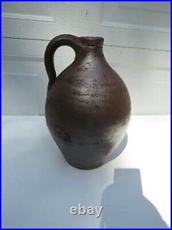 Antique Ovid pottery stoneware Jug 10 in
