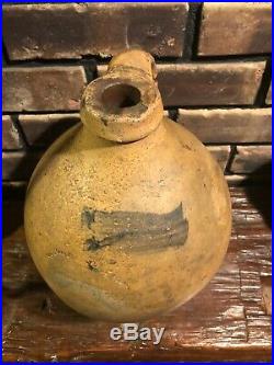 Antique Ovoid Salt Glazed Pottery Stoneware Jug Redware BEST OFFER