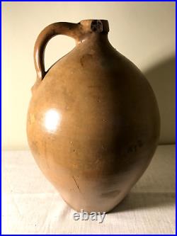 Antique Ovoid Stoneware 4 Gallon Jug