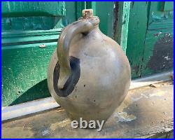 Antique Ovoid Stoneware Jug 19th Century Impressed Sold by T. B. Merrick Hallowell