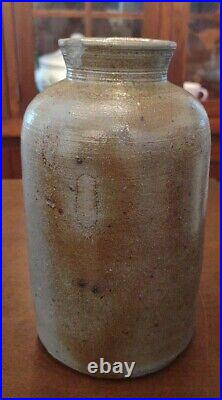 Antique Pennsylvania Free Hand Stoneware Salt Glazed Bottle. Korw