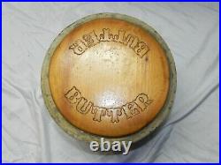 Antique Possible Red Wing Pottery 10 Blue Banded Butter Crock With Wooden LID