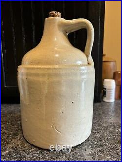 Antique Potash Bros 1 Gallon Stoneware Script Jug Paterson NJ