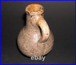 Antique Pottery Etched Makers Mark, Saltglaze, Grey Stoneware Miniature Jug