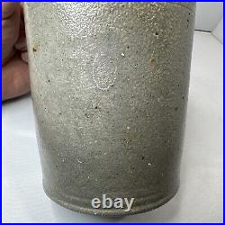 Antique Pottery Jar Grey Crock Stoneware Country Primitive