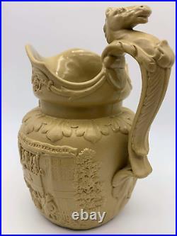 Antique Pottery Pitcher 1830's Stoneware William Ridgway & Co. John Gilpin