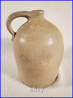 Antique Pottery Salt Glazed F H Cowden Harrisburg PA Jug Handle Crock Stoneware