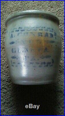 Antique Pottery Stoneware Blue Grey Crock A. Conrad PA