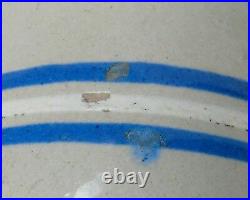 Antique Pottery Stoneware marked RCP Co Akron OH White Crock Jug Blue Bands