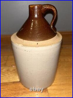 Antique Primative Ransbottom Brothers Pottery 1/2 Gallon Stoneware Whiskey Jug