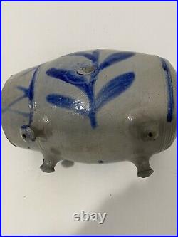 Antique Primitive Blind Pig Stoneware Rundlet Aafa