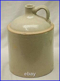 Antique Primitive S. P. &S White Hall Illinois Stoneware Crock Art Pottery Jug Jar