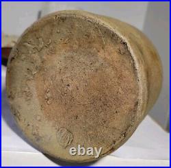 Antique Primitive Salt Glaze Stoneware Crock Wax Close Canning Top 7.75 Inches