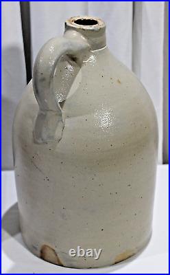 Antique Primitive Salt Glazed Stoneware ADVERTISING JUG STICKNEY & HURLEY 14