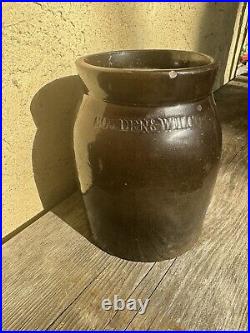 Antique Primitive Salt Glazed Stoneware COWDEN Wilcox HARRISBURG PA Jug