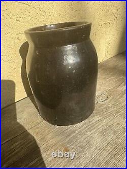 Antique Primitive Salt Glazed Stoneware COWDEN Wilcox HARRISBURG PA Jug