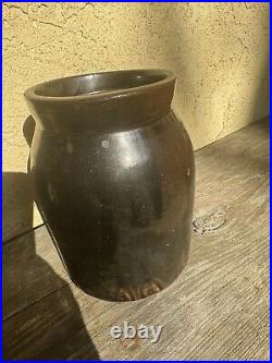 Antique Primitive Salt Glazed Stoneware COWDEN Wilcox HARRISBURG PA Jug