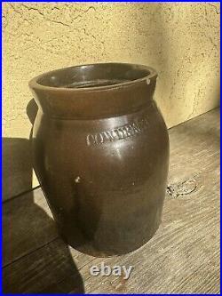 Antique Primitive Salt Glazed Stoneware COWDEN Wilcox HARRISBURG PA Jug