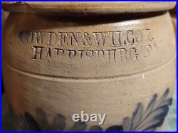 Antique Primitive Salt Glazed Stoneware- Cowden & Wilcox Harrisburg Pennsylvania