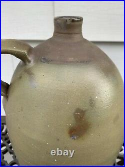 Antique Primitive Salt Glazed Stoneware HAMILTON & JONES GREENSBORO PA 2 Gal Jug