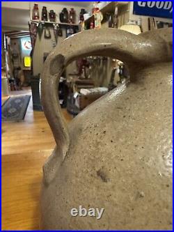 Antique Primitive Seymour Salt Glaze Stoneware Jug, Troy