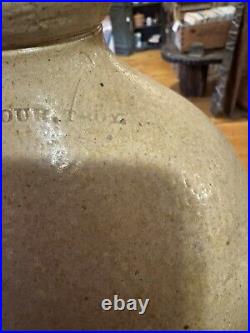 Antique Primitive Seymour Salt Glaze Stoneware Jug, Troy