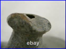 Antique Primitive Stoneware Cobalt PA Footed Keg Blind Pig Rundlet Aafa c. 1850