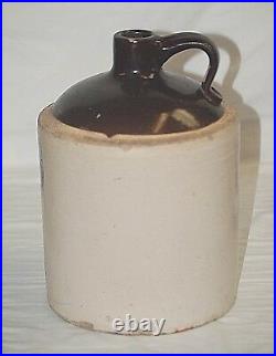 Antique Primitive White Hall Illinois S. P. &S Stoneware Crock Art Pottery Jug Jar