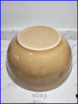 Antique Primitive Yellow Ware Stoneware Dough Mixing Bowl