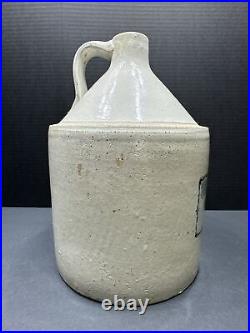 Antique QUIRN BROS Stoneware Pottery Whisky JUG 2 Gallon MANCHESTER N. H