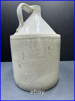 Antique QUIRN BROS Stoneware Pottery Whisky JUG 2 Gallon MANCHESTER N. H