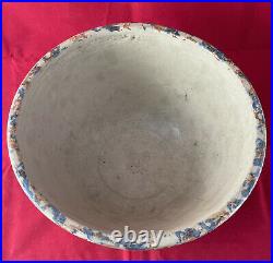 Antique RED WING Sponge Ware #11 Mixing Bowl Stoneware Pottery 11 1/4D x 5 3/4H