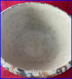 Antique RED WING Sponge Ware #11 Mixing Bowl Stoneware Pottery 11 1/4D x 5 3/4H