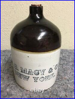 Antique R. H. Macy & Co Stoneware Jug-New York-Macys