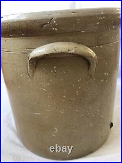 Antique Red Wing 3 Gallon Bullseye Bee Sting Stoneware Crock with Teardrop