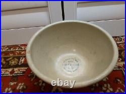 Antique Red Wing Stoneware Sponge Band Gray line Advertising Crock Bowl