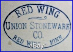 Antique Red Wing Union Pottery Co. 3 Gallon Stoneware Crock, Birch Leaf Design