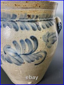 Antique Remmey Baltimore Maryland Stoneware 5 G. Blue Decorated Crock Jug AAFA