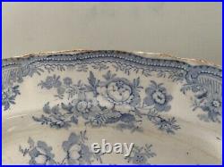 Antique Ridgway Asiatic Pheasant Platter Staffordshire Blue&White Transferware