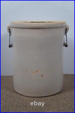 Antique Robinson Ransbottom Stoneware Blue Crown Pottery 8 Gallon Crock Pot 18