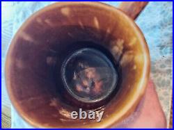 Antique Rockingham Glazed Dripware Toby Shaving Mug Bennett Baltimore Stoneware
