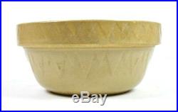 Antique Ruckels Stoneware White Hall Illinois Icicle Pottery Bowl Dish Vtg 10.5