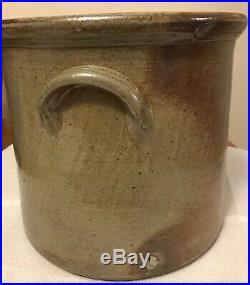 Antique S. L. Pewtress New Haven CT Salt Glazed Stoneware Crock withCobalt Bird