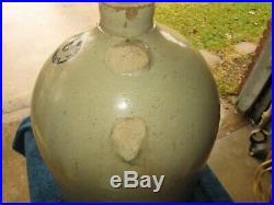 Antique Saenger Pottery Elemendorf Texas Stoneware 5 Galllon Jug Rare As Is