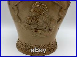 Antique Salt Glaze Pottery Baluster Snuff Jar circa 1800