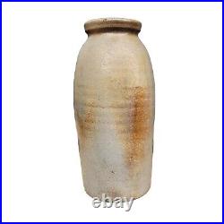 Antique Salt Glaze Stoneware Canning Jar Crock Brown Colors 10.5 Inches High