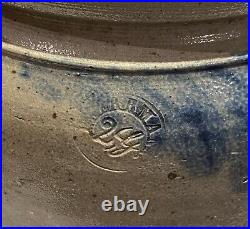 Antique Salt Glaze Stoneware STAMPED PETER HERMANN of Baltimore MD Ovoid Crock