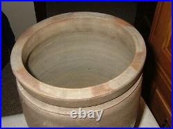 Antique Salt Glazed 1 1/2 Gallon Stoneware Pottery Crock/Jar 3 Blue Wings, Vgood