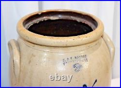 Antique Salt Glazed Stoneware JR NORTON BENNINGTON VT #3 Crock