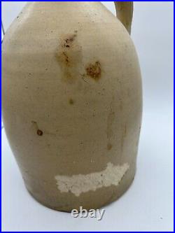 Antique Salt Glazed Stoneware J Fisher Lyons NY Beehive Whiskey Crock Jug